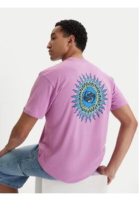 Quiksilver T-Shirt EQYZT08046 Fioletowy Regular Fit. Kolor: fioletowy. Materiał: bawełna #4
