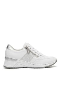 Rieker Półbuty N4322-80 Biały. Kolor: biały. Materiał: materiał, syntetyk
