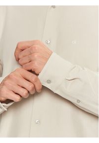 Calvin Klein Koszula Pique Jersey Shirt K10K113311 Beżowy Regular Fit. Kolor: beżowy. Materiał: bawełna #3