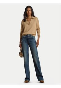 Lauren Ralph Lauren - LAUREN RALPH LAUREN Sweter 200P14056004 Beżowy Regular Fit. Kolor: beżowy. Materiał: bawełna #3