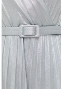 Beatrice B sukienka kolor turkusowy maxi rozkloszowana. Kolor: turkusowy. Typ sukienki: rozkloszowane, plisowane. Długość: maxi #2