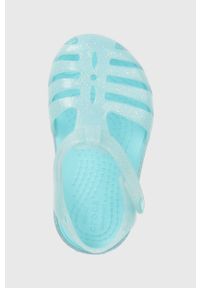 Crocs sandały dziecięce CROCS ISABELLA SANDAL kolor niebieski. Zapięcie: rzepy. Kolor: niebieski. Materiał: materiał #5