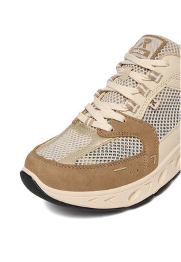 Rieker Sneakersy M6501-60 Beżowy. Kolor: beżowy