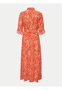 only - ONLY Sukienka koszulowa Callie 15318799 Pomarańczowy Regular Fit. Kolor: pomarańczowy. Materiał: bawełna. Typ sukienki: koszulowe #2