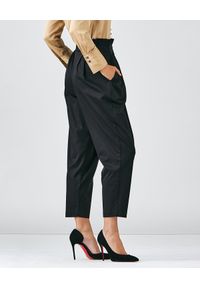 CASTELLANI - Czarne bawełniane spodnie. Kolor: czarny. Materiał: bawełna #4