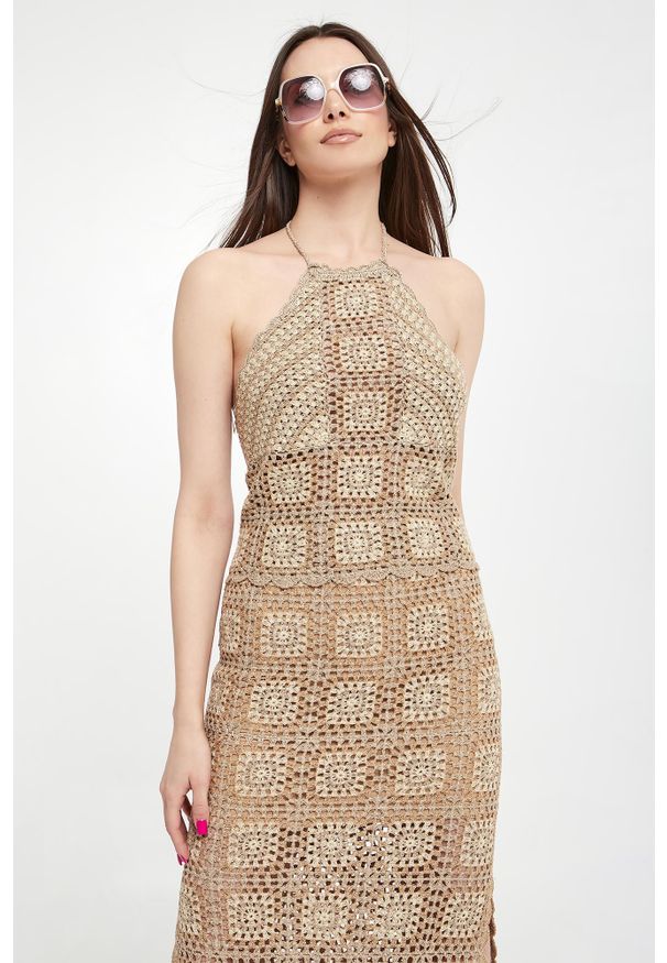 Twinset Milano - Komplet damski dziergany top + spódnica TWINSET. Materiał: dziergany