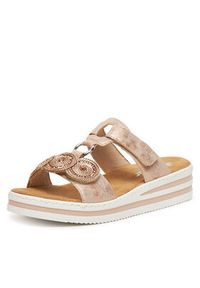 Rieker Klapki CEO-V0200-90 Różowy. Kolor: różowy. Materiał: materiał #6