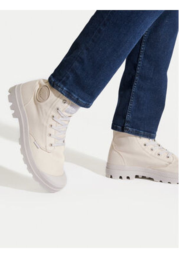 Palladium Trapery Pampa Hi Mono U 73089-056-M Beżowy. Kolor: beżowy. Materiał: materiał