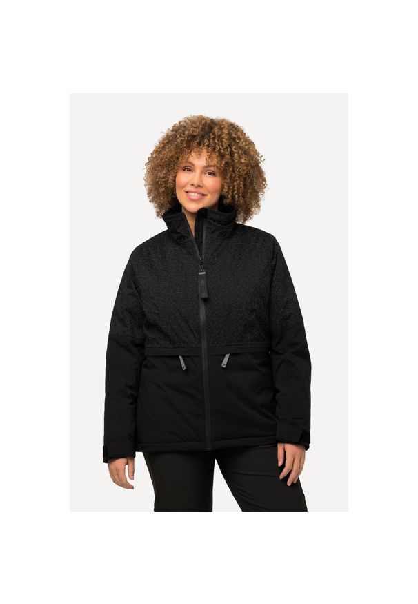 ULLA POPKEN - Damskie Kurtka Performance HYPRAR wodoodporna otwór na kciuk. Kolekcja: plus size. Kolor: czarny. Materiał: poliester, materiał. Sport: turystyka piesza