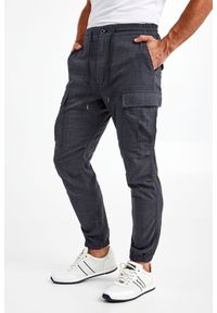 JOOP! Jeans - Spodnie Mellow-w JOOP! JEANS. Wzór: kratka, aplikacja, melanż #1