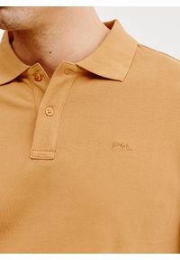 Pako Lorente - PAKO LORENTE – Gładki t-shirt polo w pomarańczowym kolorze. Okazja: na co dzień. Typ kołnierza: polo. Kolor: czerwony, biały, pomarańczowy. Materiał: bawełna. Wzór: gładki. Styl: casual #5