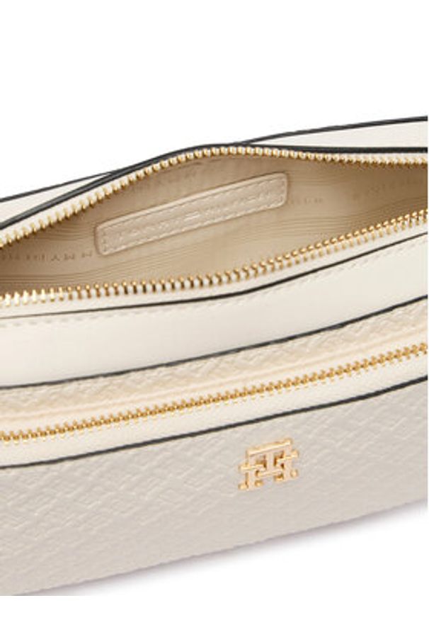TOMMY HILFIGER - Tommy Hilfiger Torebka Th Daily Camera Bag Mono AW0AW18414 Biały. Kolor: biały. Materiał: skórzane