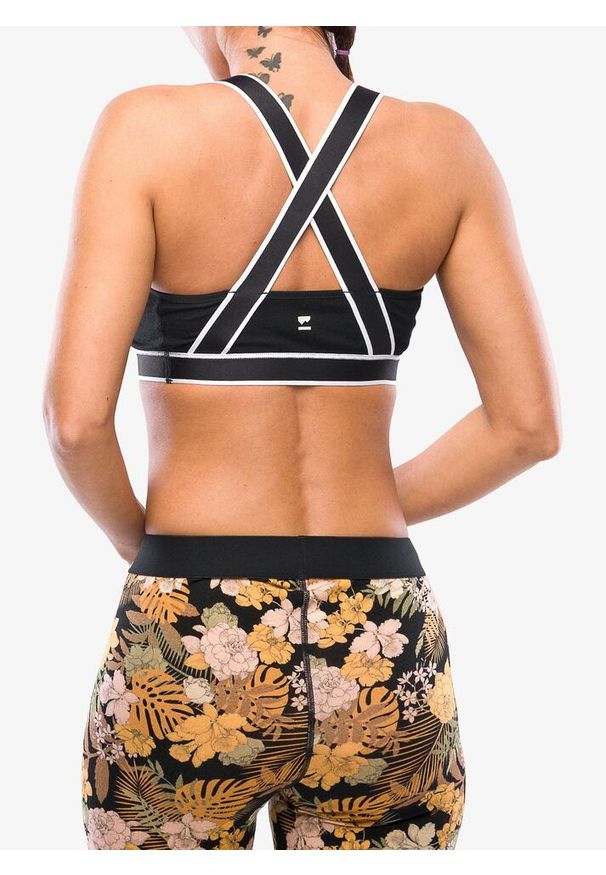 MONS ROYALE - Biustonosz sportowy Mons Royale Stella X-Back Bra. Kolor: czarny. Sport: fitness