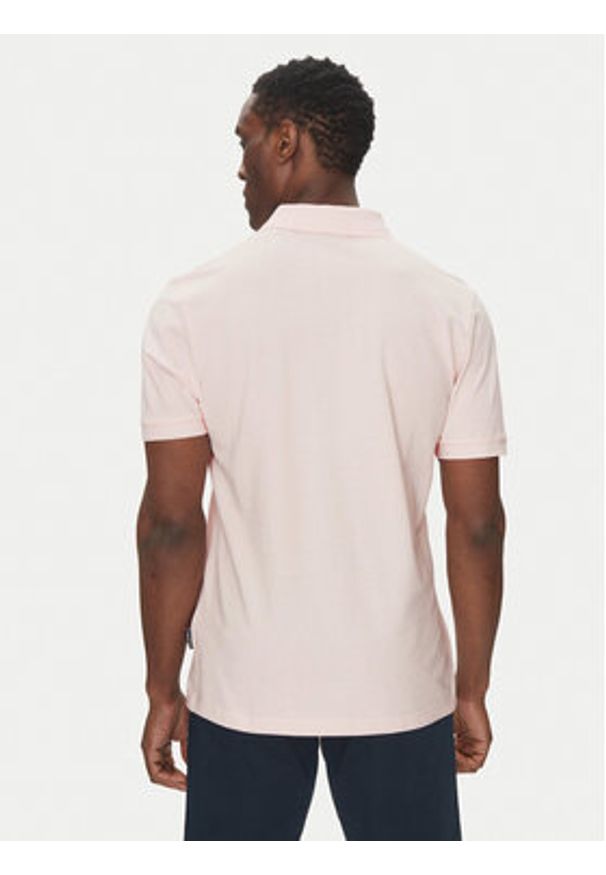 Hechter Paris Polo 74004 151902 Różowy Regular Fit. Typ kołnierza: polo. Kolor: różowy. Materiał: bawełna
