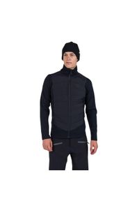 Bluza Rossignol męska Classique Hybrid Clim FZ czarna. Kolor: czarny. Sport: turystyka piesza