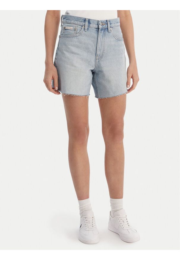Calvin Klein Jeans Szorty jeansowe LV047F766G Niebieski Relaxed Fit. Kolor: niebieski. Materiał: bawełna, jeans