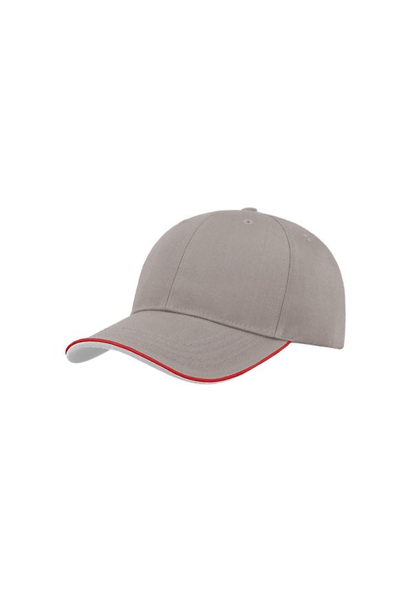 ATLANTIS - Czapka Z Daszkiem Zoom Piping Sandwich Sports 6 Panel Contrast. Kolor: szary