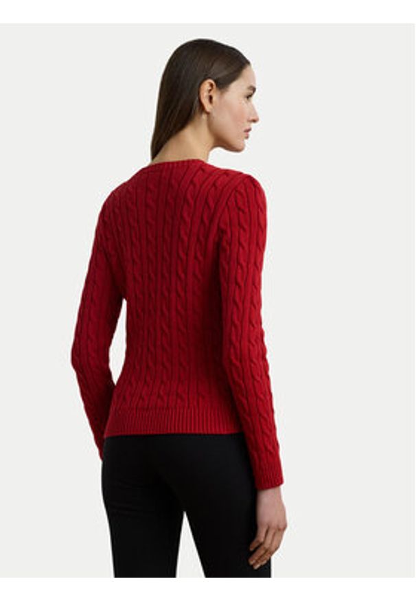 Lauren Ralph Lauren - LAUREN RALPH LAUREN Sweter 200932223009 Czerwony Slim Fit. Kolor: czerwony. Materiał: bawełna