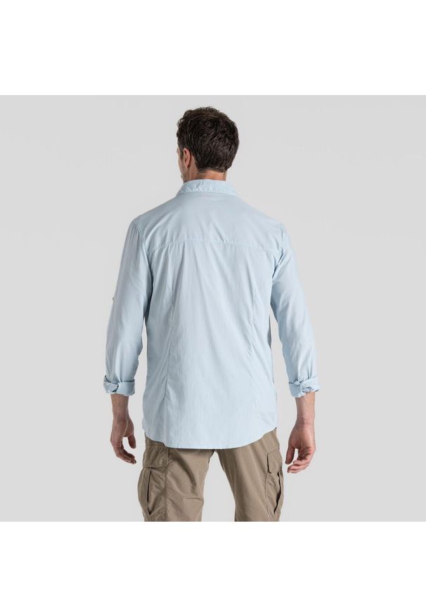 CRAGHOPPERS - Koszula podróżnicza męska Craghoppers NosiLife Nuoro LS Shirt II. Kolor: niebieski