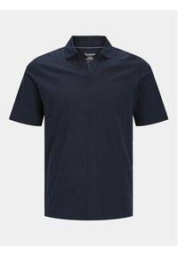 Jack & Jones - Jack&Jones Polo Summer 12246712 Granatowy Regular Fit. Typ kołnierza: polo. Kolor: niebieski. Materiał: bawełna