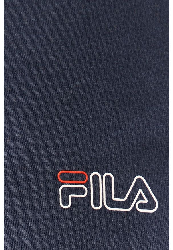 Fila - Szorty. Okazja: na co dzień. Kolor: niebieski. Wzór: nadruk. Styl: casual