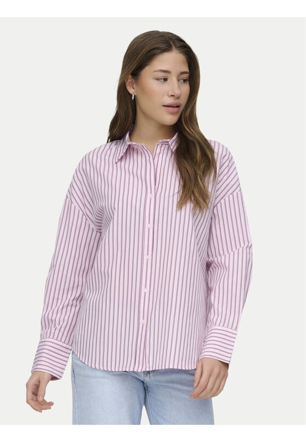 only - ONLY Koszula Oregon 15367554 Różowy Regular Fit. Kolor: różowy. Materiał: bawełna