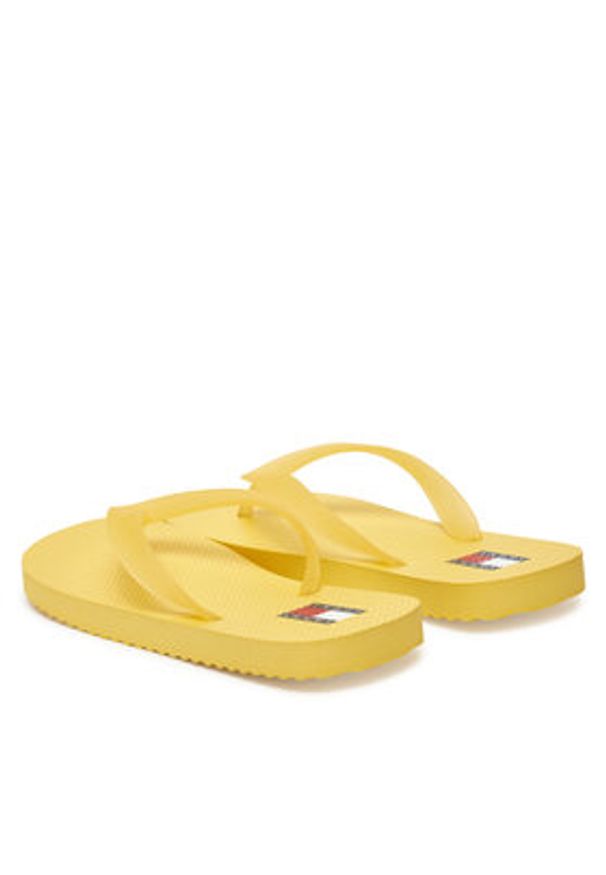 Tommy Jeans Japonki Tjw Logo Flip Flop EN0EN02447 Żółty. Kolor: żółty. Materiał: syntetyk