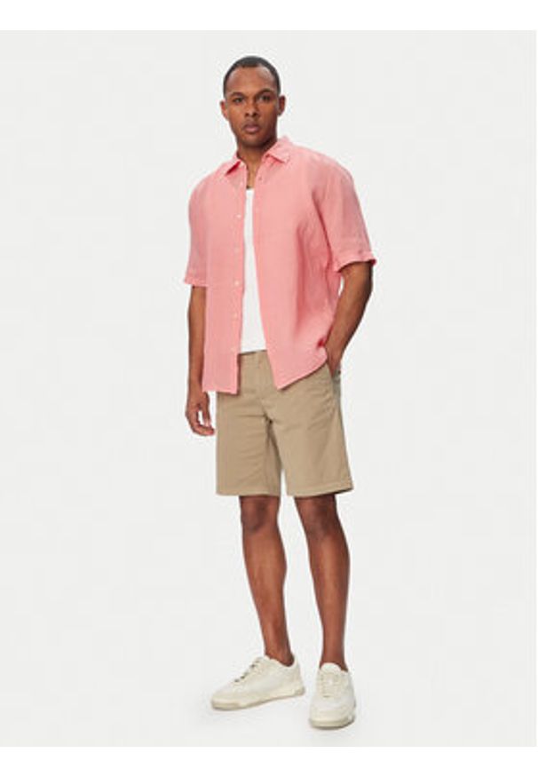 BOSS Szorty materiałowe Chino 50536723 Brązowy Slim Fit. Kolor: brązowy. Materiał: bawełna