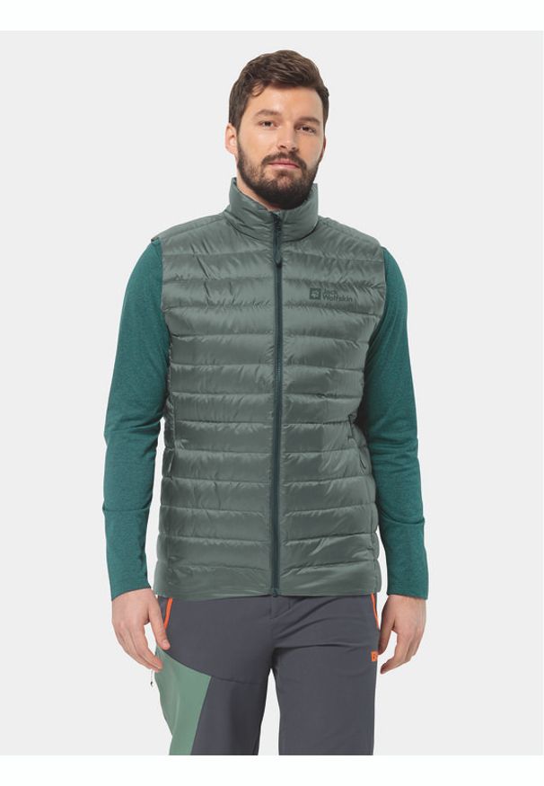 Jack Wolfskin Bezrękawnik Pilvi 1207711 Zielony Regular Fit. Kolor: zielony. Materiał: syntetyk. Długość rękawa: bez rękawów