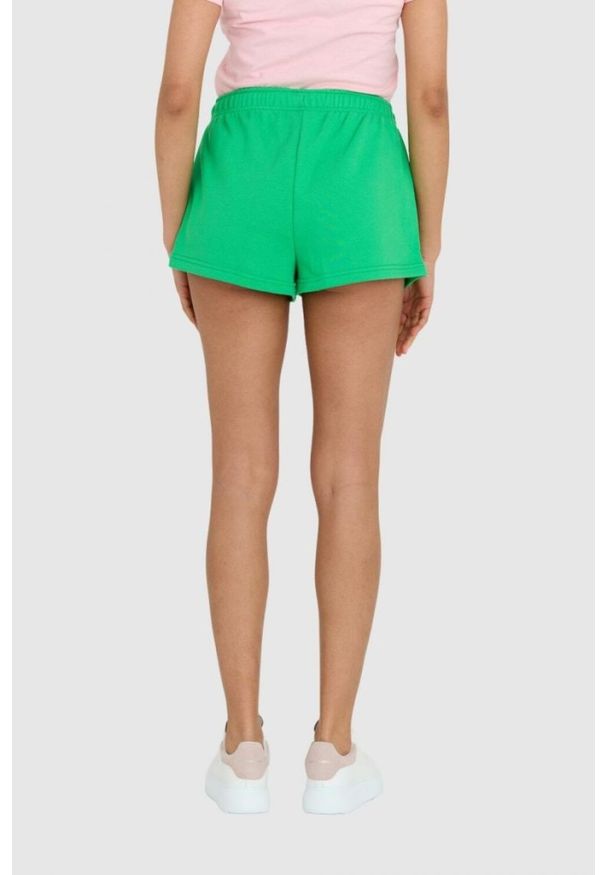 Juicy Couture - JUICY COUTURE Zielone szorty damskie anya recycled z haftowanym logo, Rozmiar M. Kolor: zielony. Wzór: haft