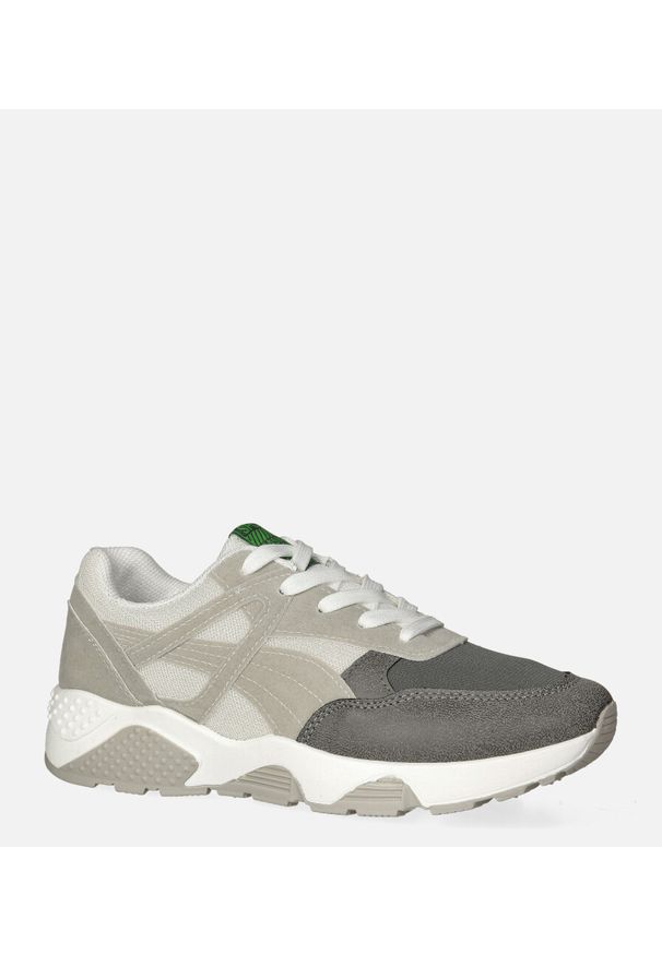 Casu - Szare buty sportowe sneakersy sznurowane casu 20g13/g. Kolor: szary