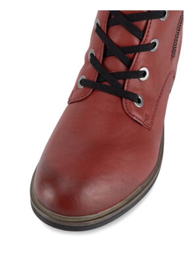 Rieker Trzewiki 72212-35 Czerwony. Kolor: czerwony. Materiał: materiał