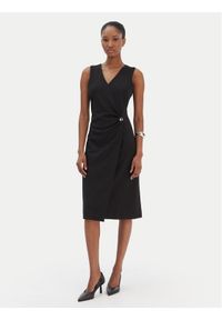 Calvin Klein Sukienka koktajlowa LV044E047G Czarny Slim Fit. Kolor: czarny. Materiał: syntetyk. Styl: wizytowy #1