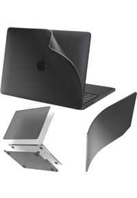 Etui do Apple Macbook Air 13 13.3" - 2018-2021 (M1 A2337/A2179/A1932) Alogy AirGuard Elastyczna obudowa Matowa Czerń