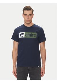 Etnies T-Shirt New Box 4130002282 Granatowy Regular Fit. Kolor: niebieski. Materiał: bawełna
