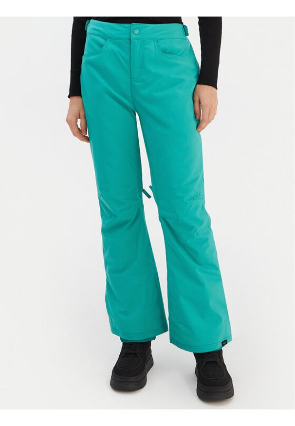 Roxy Spodnie snowboardowe Backyard ERJTP03299 Zielony Tailored Fit. Kolor: zielony. Materiał: syntetyk. Sport: snowboard