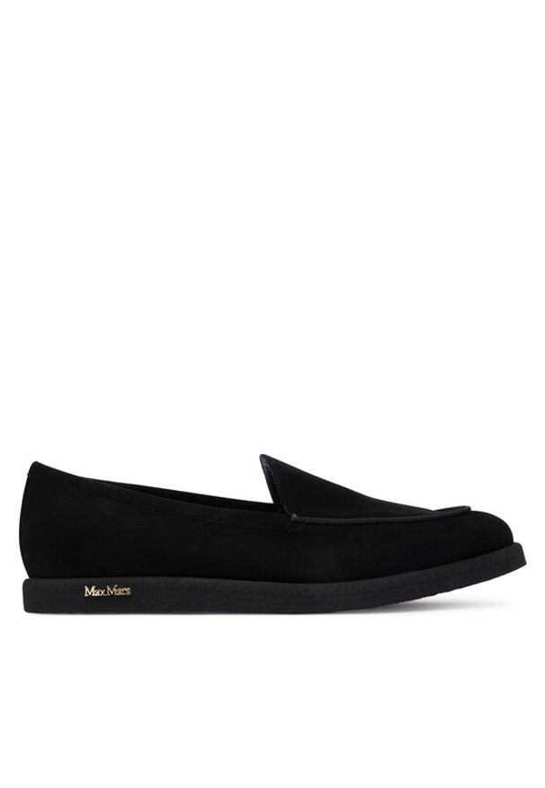 Max Mara Mokasyny Softymoc 2524526251600 Czarny. Kolor: czarny. Materiał: nubuk, skóra