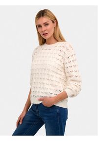 Kaffe Sweter Elena 10508195 Écru Regular Fit. Materiał: syntetyk #1