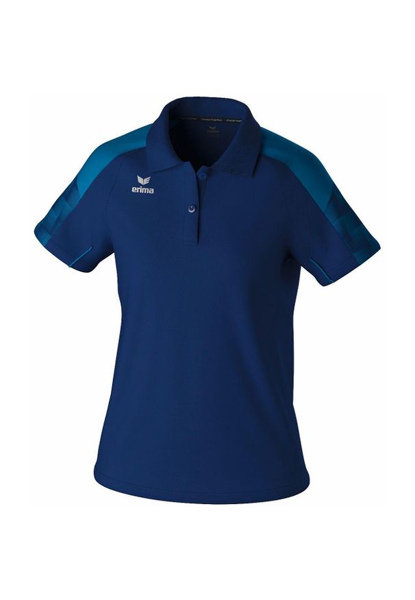 ERIMA - Damska koszulka polo Erima Evo Star. Typ kołnierza: polo. Kolor: niebieski. Długość rękawa: raglanowy rękaw. Styl: sportowy, elegancki