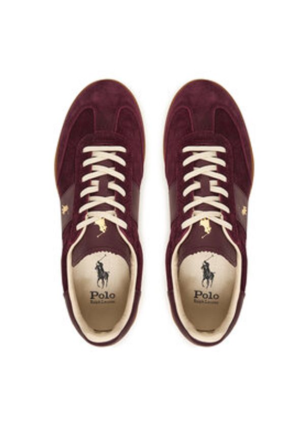 Polo Ralph Lauren Sneakersy 809973707003 Bordowy. Kolor: czerwony. Materiał: zamsz, skóra