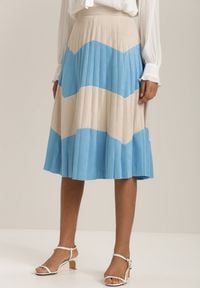 Renee - Jasnoniebieska Spódnica Borlia. Kolor: niebieski. Wzór: aplikacja #5
