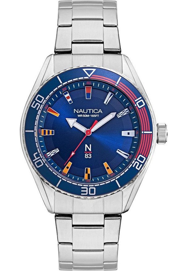 Zegarek Nautica Zegarek męski Nautica NAPFWS004 srebrny. Kolor: srebrny
