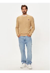 Tommy Jeans Sweter DM0DM19440 Beżowy Regular Fit. Kolor: beżowy. Materiał: syntetyk #4