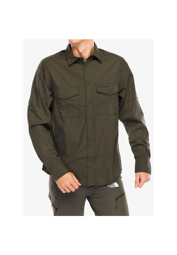 CRAGHOPPERS - Koszula turystyczna męska Craghoppers Kiwi LS Shirt. Kolor: zielony. Sport: turystyka piesza