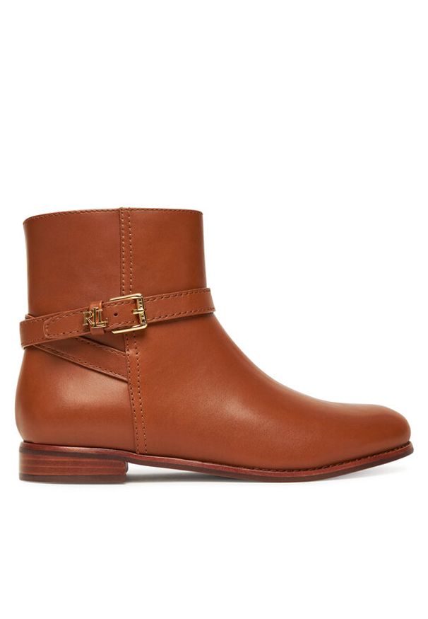 Lauren Ralph Lauren - LAUREN RALPH LAUREN Botki Brooke Bt 2 802974382001 Brązowy. Kolor: brązowy. Materiał: skóra