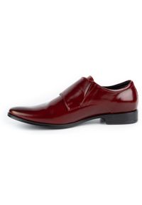 Lukas Skórzane buty wizytowe Monki 287LU bordo czerwone. Zapięcie: sznurówki. Kolor: czerwony. Materiał: skóra. Wzór: gładki, aplikacja. Obcas: na obcasie. Styl: wizytowy. Wysokość obcasa: średni #3