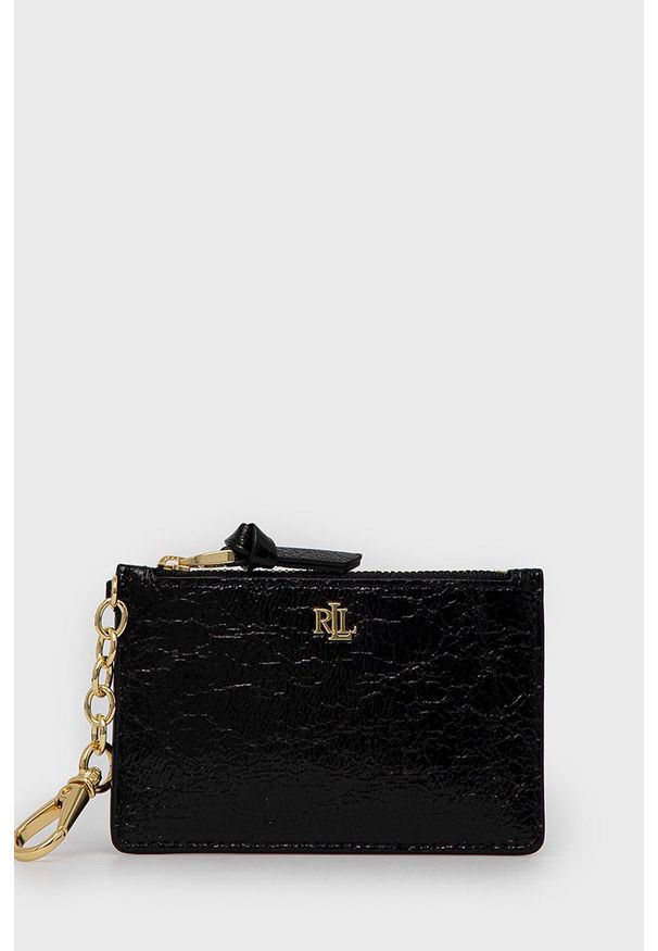 Lauren Ralph Lauren Portfel damski kolor czarny. Kolor: czarny. Materiał: materiał. Wzór: gładki
