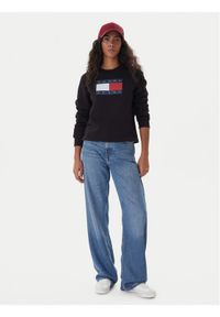 Tommy Jeans Bluza Flag DW0DW22564 Czarny Regular Fit. Kolor: czarny. Materiał: bawełna #1