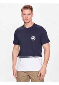 Michael Kors T-Shirt CS351I7FV4 Granatowy Regular Fit. Kolor: niebieski. Materiał: bawełna #1