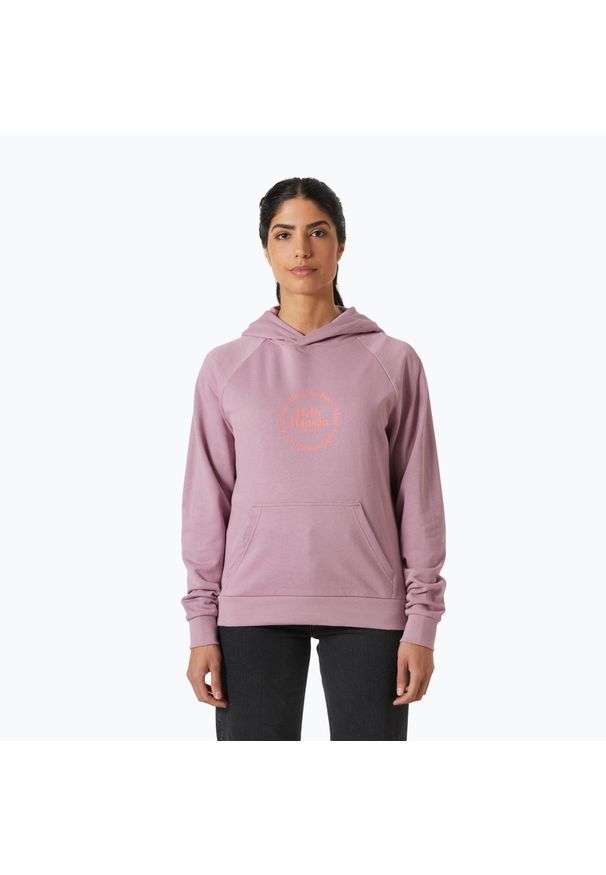 Bluza damska Helly Hansen Core Graphic Hoodie. Kolor: fioletowy